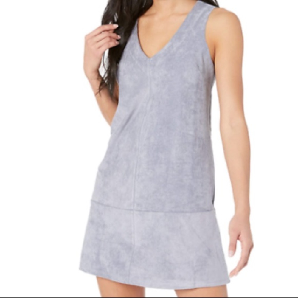 Bishop + Young faux suede blue dress